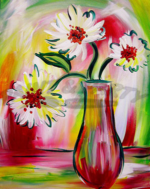 Abstract Pastel Vase