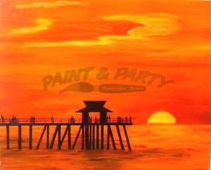 Beach-Sunset Pier LS022