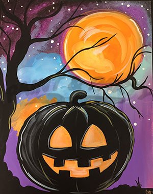 Halloween Night – with Glow-in-the-Dark Paint!