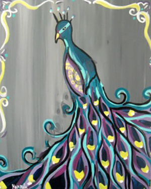 Swirly Peacock